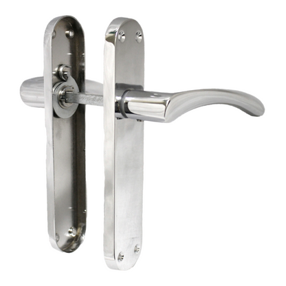 Monja Astrid Door Handles Arched Lever Polished Chrome Latch Hinges Pack