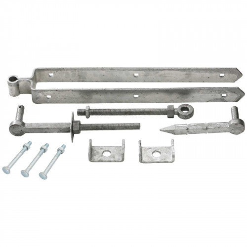 24" 600mm Adjustable Double Strap Field / Farm Gate Hinge Set GALVANISED