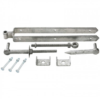 24" 600mm Adjustable Double Strap Field / Farm Gate Hinge Set GALVANISED