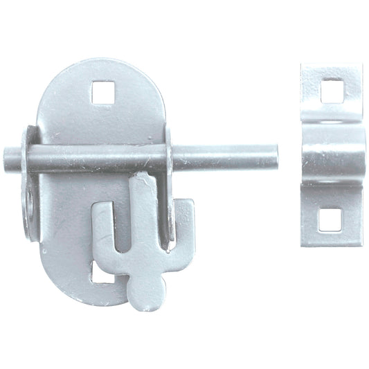 Oval Pad Bolt 4" Bright Zinc BZP Gate Shed Door Lock 102mm Padbolt Latch