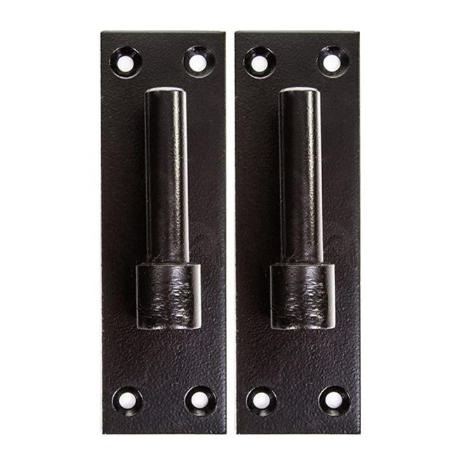 2 Heavy Duty Gate Hooks for Band Gate Hinge Brackets 16mm Pin Black