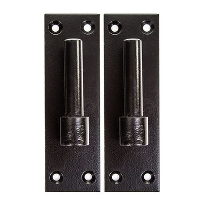 2 Heavy Duty Gate Hooks for Band Gate Hinge Brackets 16mm Pin Black