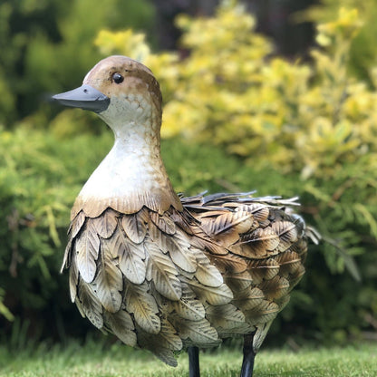 Metal Brown Duck Ornament