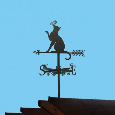 Metal Cat Silhouette Weathervane