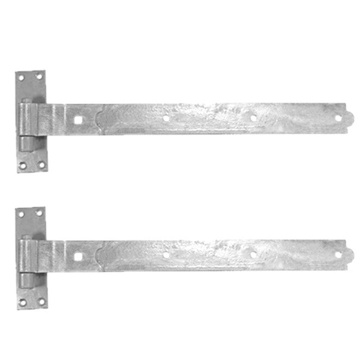 Hook and Band Gate & Garage Hinges 16" Cranked Hinge - 400mm - Galvanised - PAIR