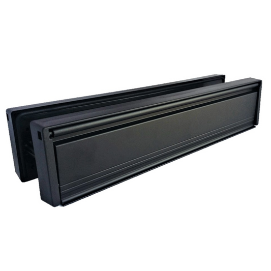 12" letter Box, Door letter box, Black