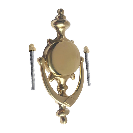 Champion 7" Golden Solid Brass Door Knocker Victorian Front Door