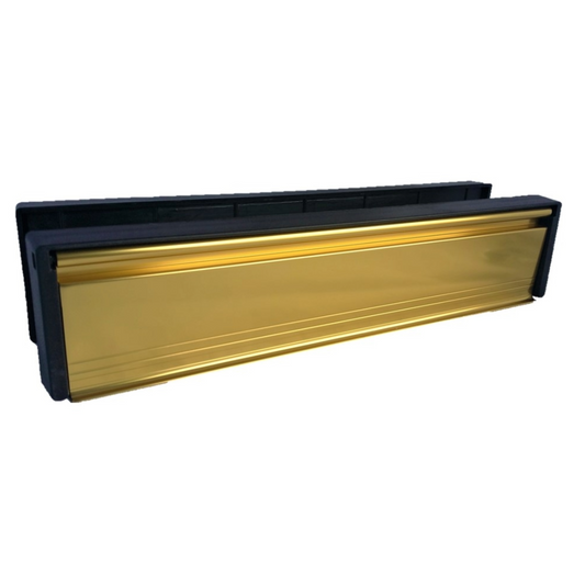 12" letter Box, Door letter box, Gold