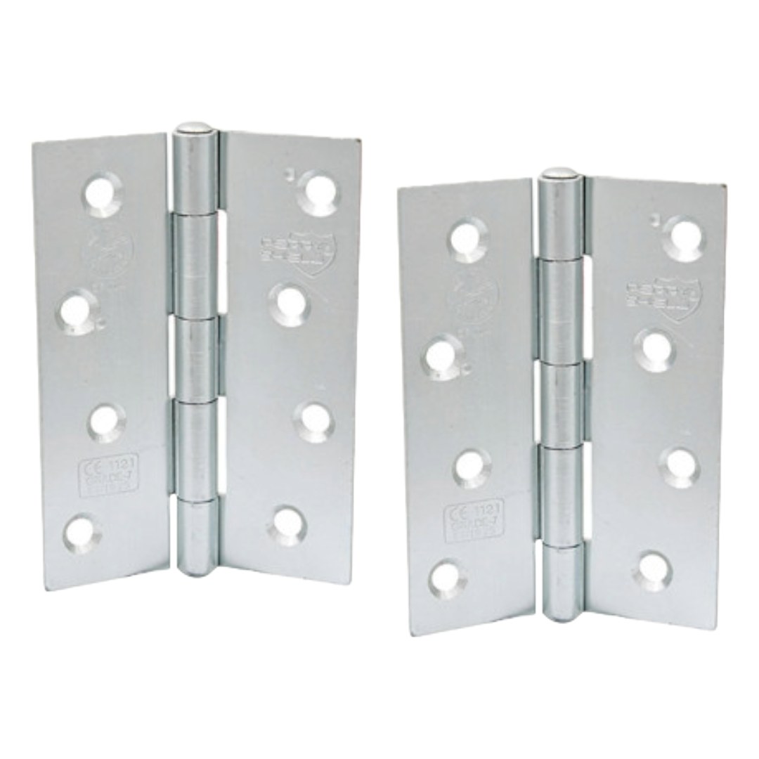 Perry Shield Grade CE7 ZINC 4" Certifire Fire Door Butt Hinge with Spun Pin - FD60 (NO SCREWS)