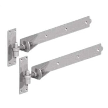 Adjustable Gate Hinges Pair 760mm 30" Galvanised Heavy Duty Hook and Band Stable