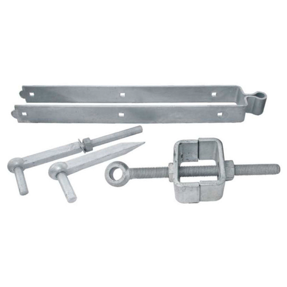 24" 600mm Adjustable Double Strap Field / Farm Gate Hinge Set GALVANISED