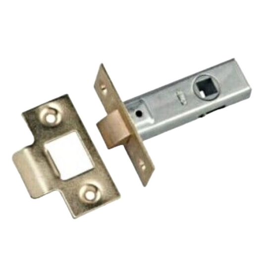 MORTICE TUBULAR LATCH 2.5" 63mm Internal Door Catch Handle BRASS PLATE 1-10