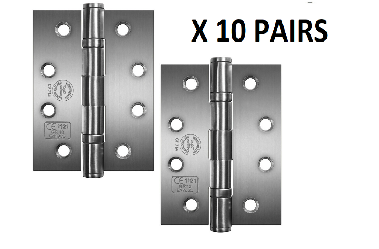 Perry Shield 4" CERTIFIRE CE13 Stainless Steel Ball Bearing Fire Door Hinges D1