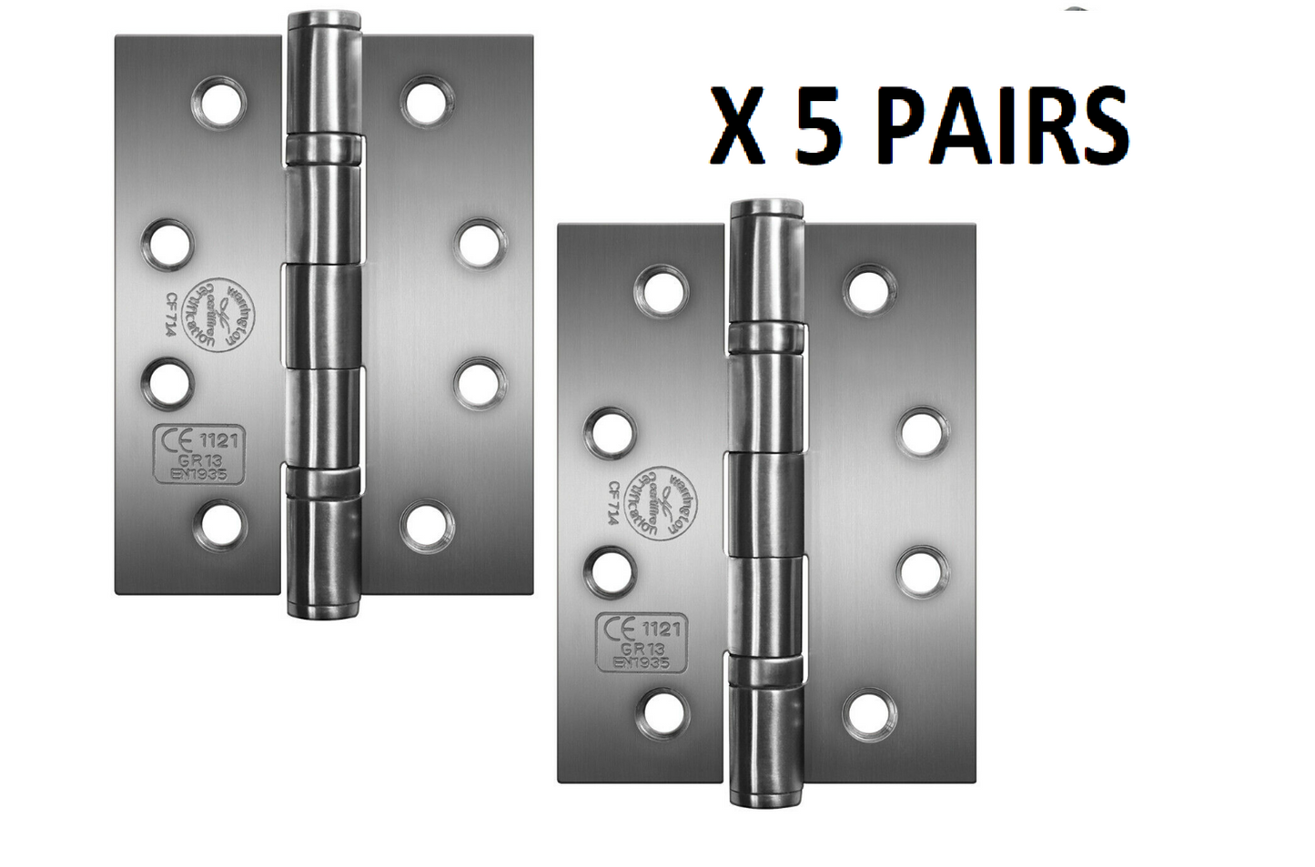 Perry Shield 4" CERTIFIRE CE13 Stainless Steel Ball Bearing Fire Door Hinges D1